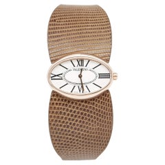 Valentino Gold Plated Stainless Lizard Leather Seduction Women's Wristwatch 36mm