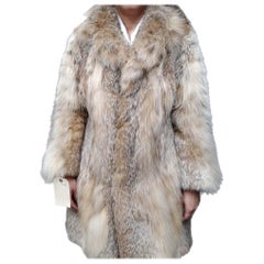 Manteau de fourrure de lynx léger neuf taille 8 S