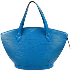 Louis Vuitton Blue Epi Leather "Saint Jacques PM" Tote Bag