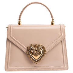 Dolce & Gabbana - Borsa media Devotion rosa pallido da donna