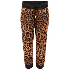 Dolce & Gabbana Damen-Jogginghose mit Leopardenmuster