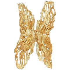 Alexander McQueen NEW & SOLD OUT - Bracelet manchette papillon en filigrane doré dans sa boîte