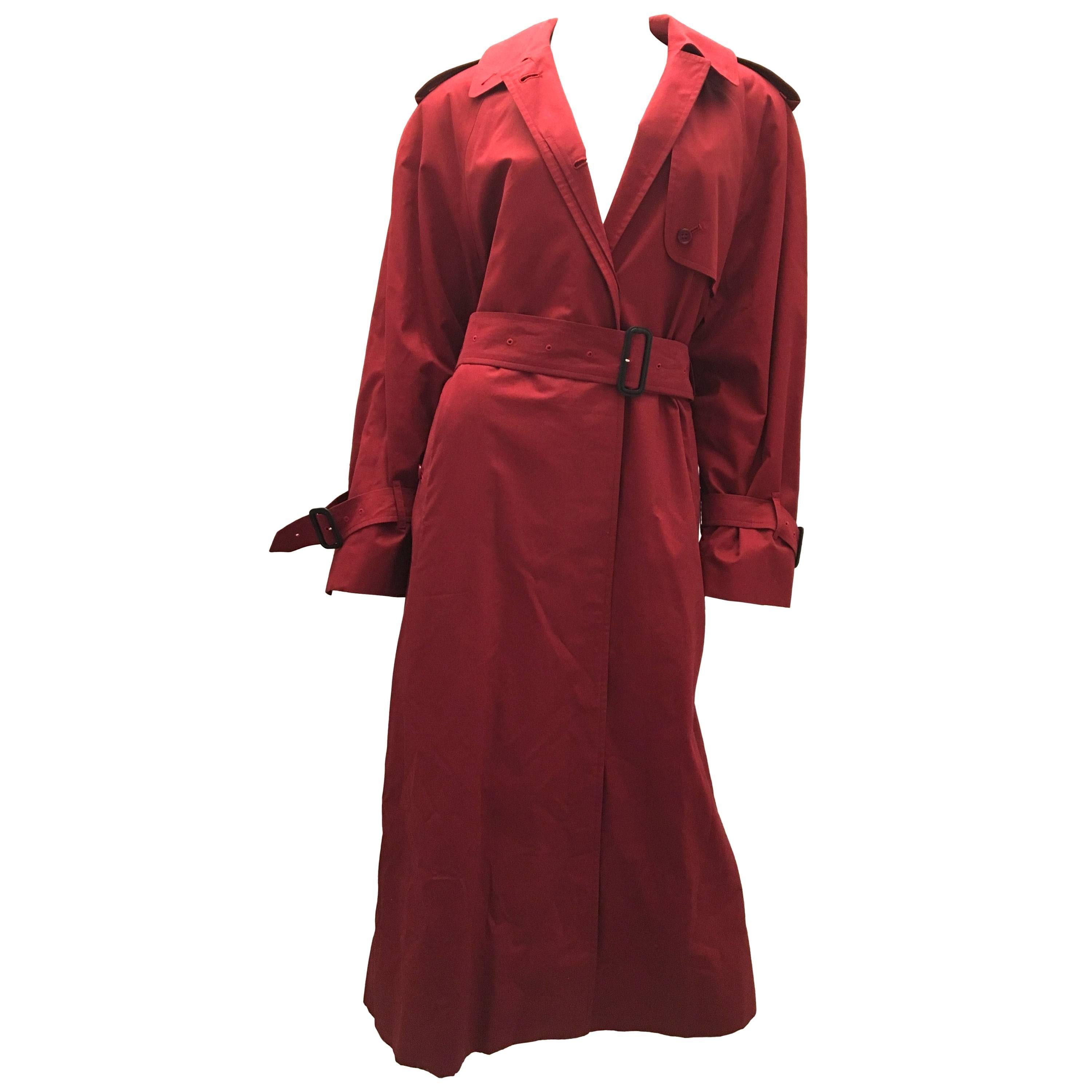 Burberrys (Burberry) Ladies Rain Coat - Burgundy For Sale