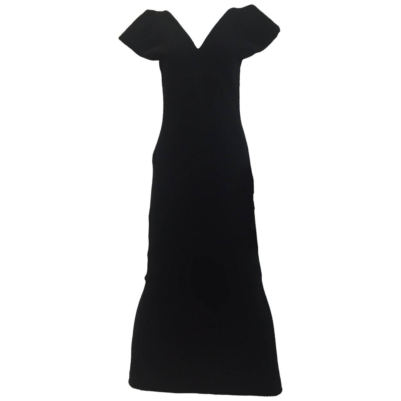 Jil Sander black wool dress For Sale