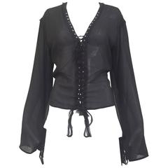 Yves Saint Laurent by Tom Ford black silk blouse