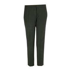 ETRO forest green wool TAPERED Leg Pants 42 M