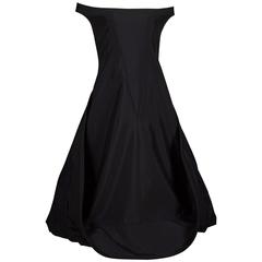 Alexander McQueen black cocktail dress with bustle, circa 2002 9
