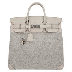 Sac Birkin HAC 40 Craie and Gris Clair Feutre Hermès