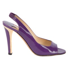Jimmy Choo Women's Purple Patent Slingback Heels