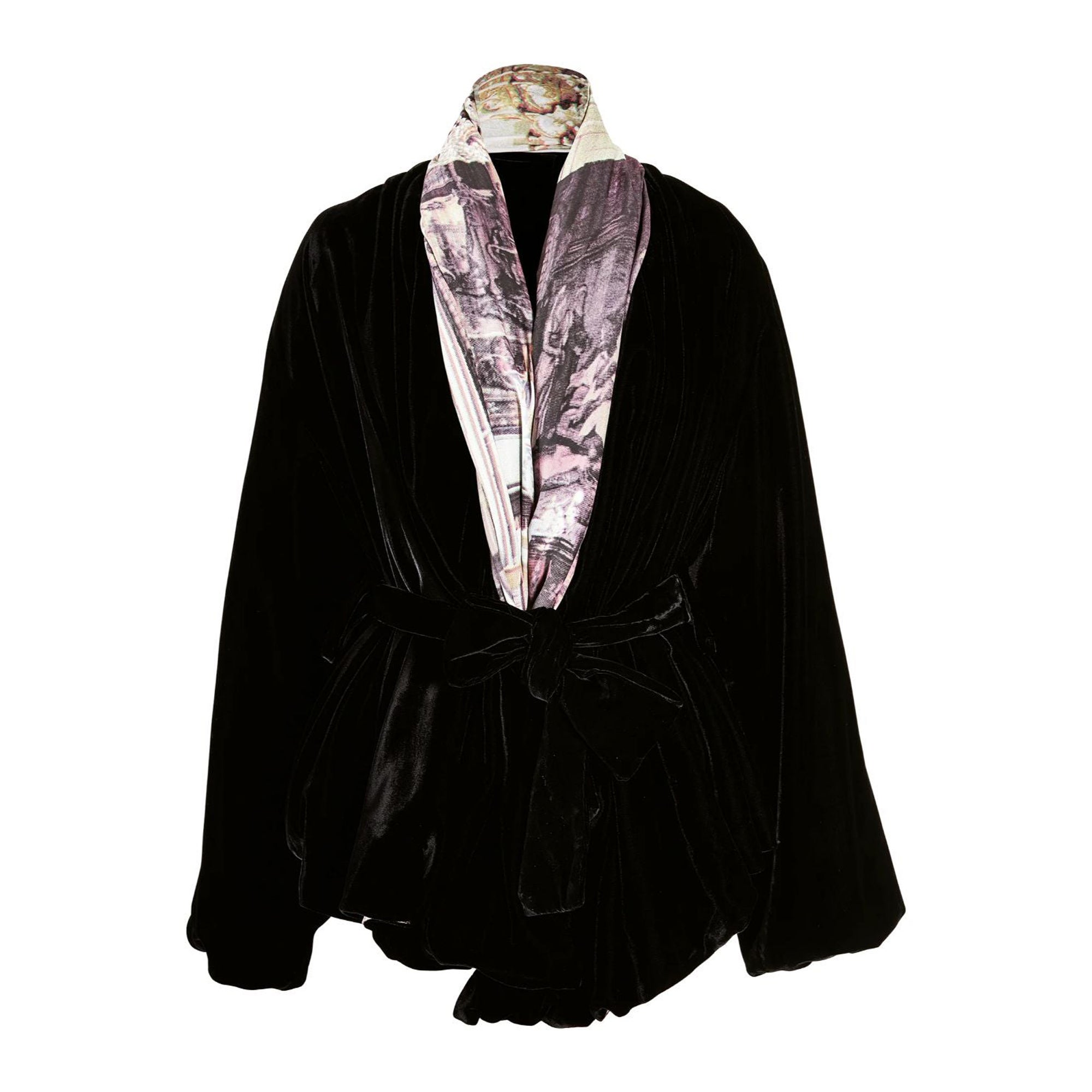 S/S 1992 Vivienne Westwood 'Salon' Collection Printed Velvet Shawl Jacket