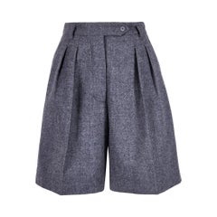 A/W 1988 Azzedine Alaïa Gray Wool Shorts