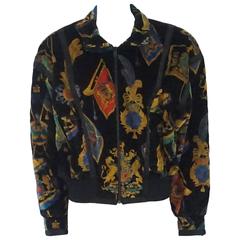 Escada by Margaretha Ley West German Multi Printed Velvet Jacket - 38 - 1980's 8