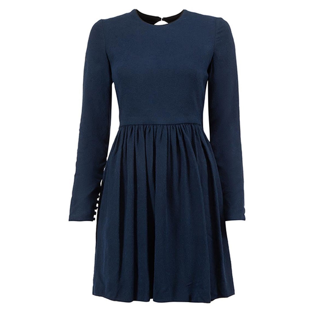 Victoria Beckham Women's Navy Backless Mini Dress For Sale