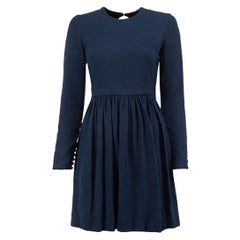 Victoria Beckham - Robe courte dos nu bleu marine pour femme