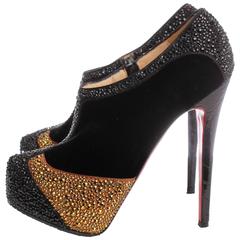 Christian Louboutin Pumps Gold rhinestones