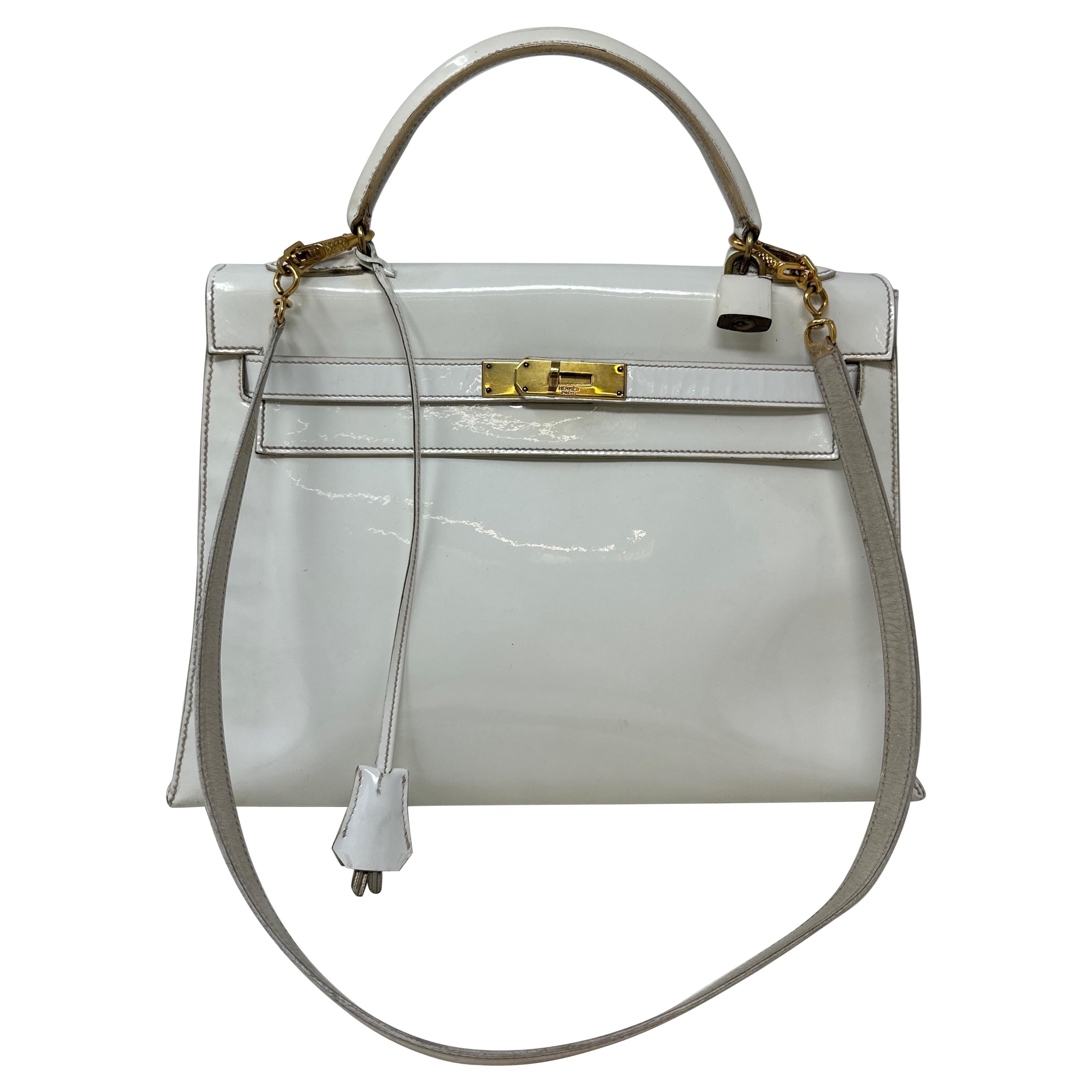 Hermes Vintage White Kelly Bag 
