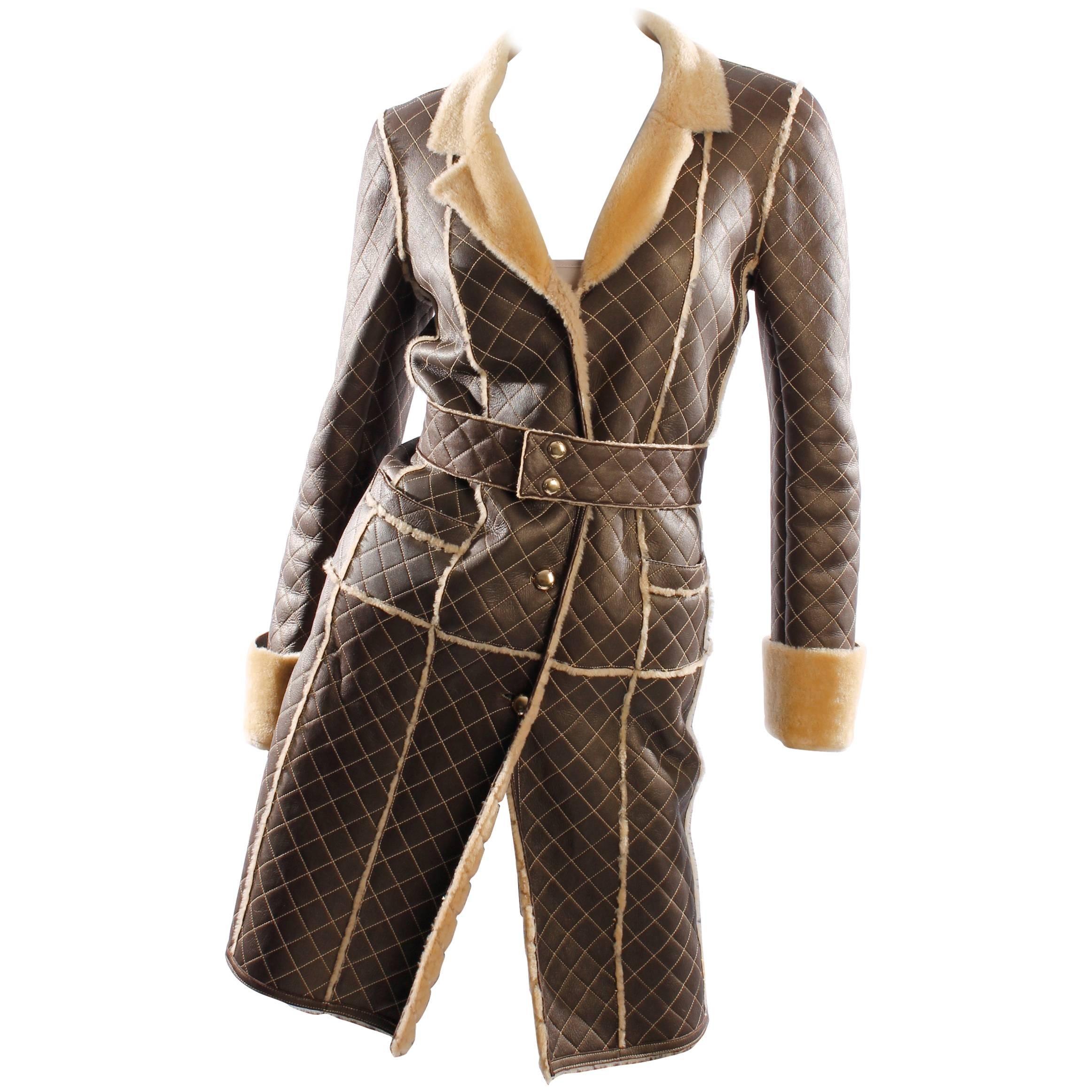 Chanel Lammy Coat - brown/gold