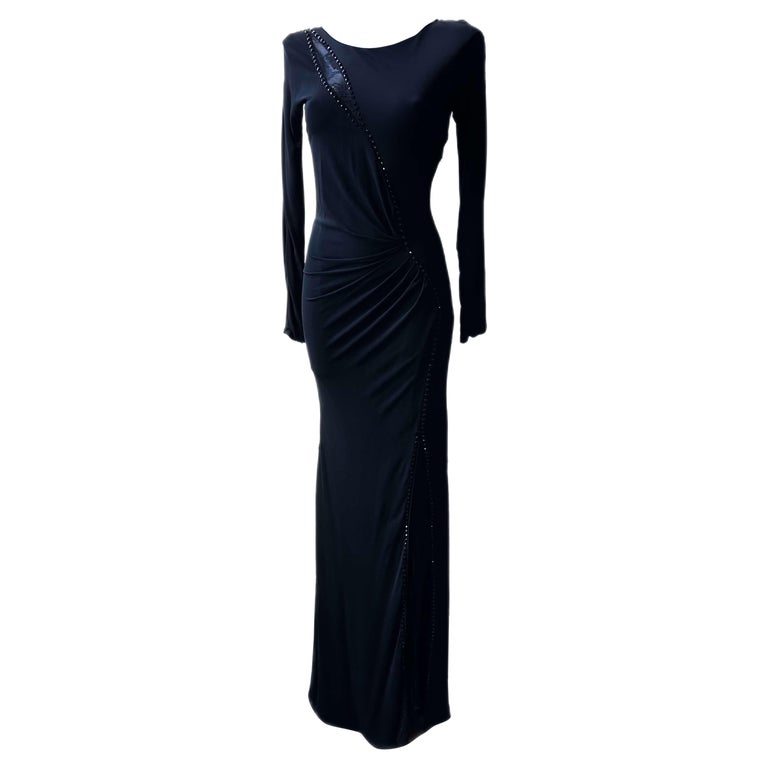 Gaii Mattiolo long black dress For Sale at 1stDibs