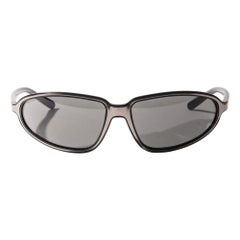 c. 1999 Prada Black and Silver Sunglasses
