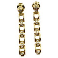 Maubossin Diamond Gold Earrings Dangling