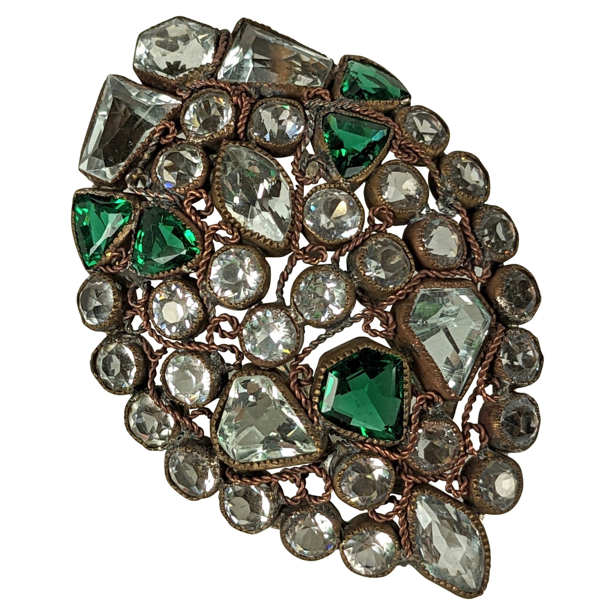 Art Deco Hobe Jeweled Clip For Sale