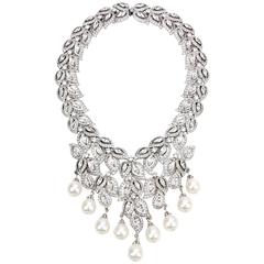 Ben mun Crystal and Pearl Necklace