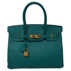 Hermes Malachite Birkin 30 Bag 