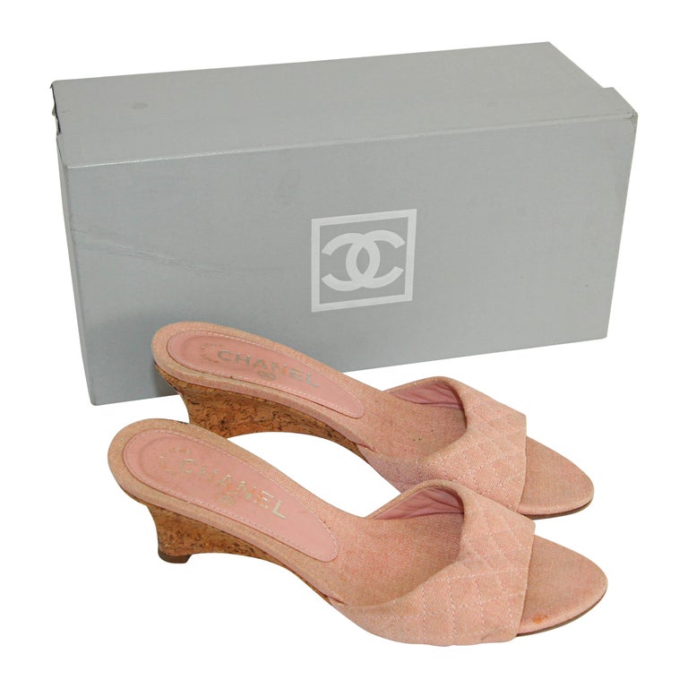 Chanel Cork Sandals - 10 For Sale on 1stDibs