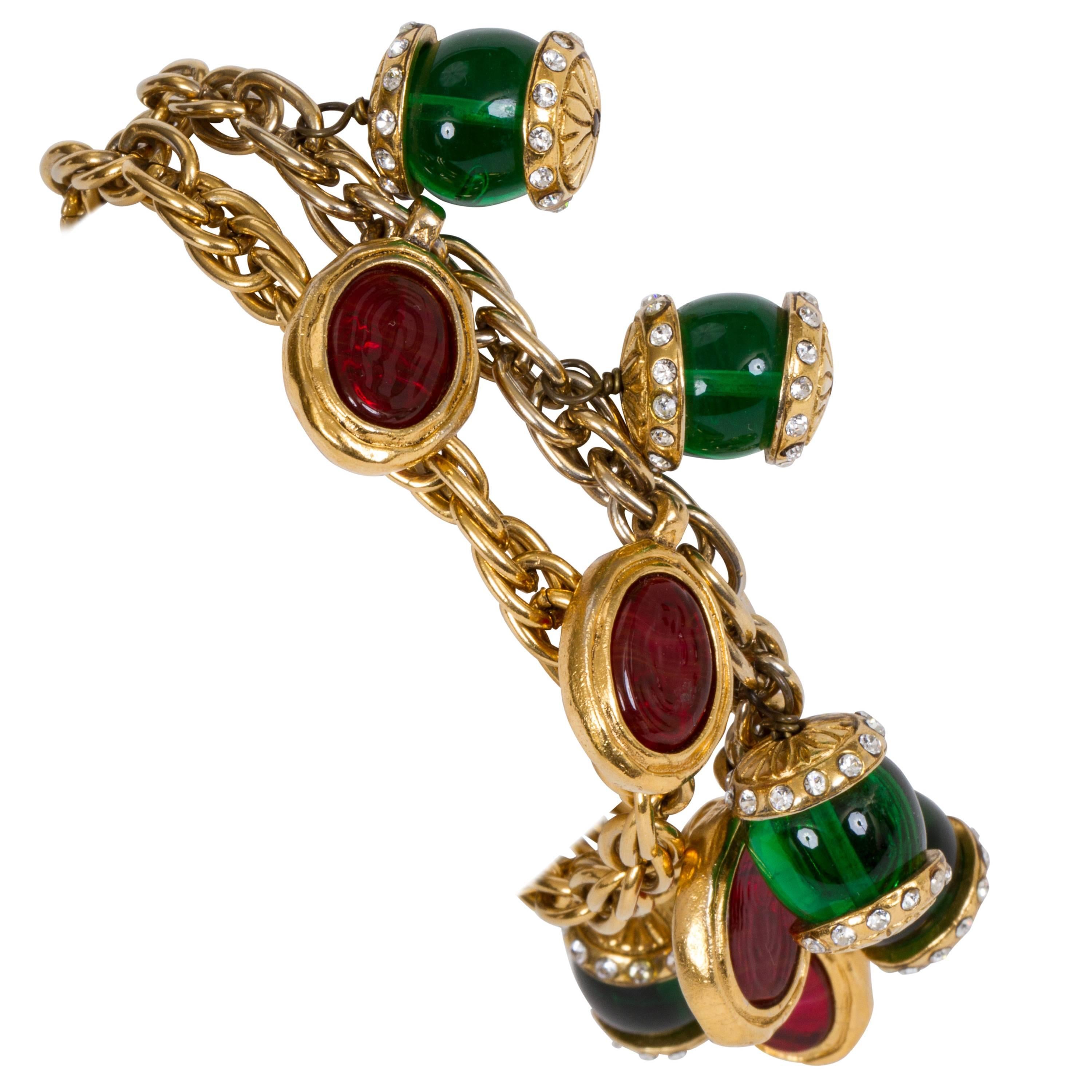 Chanel Double-Strand Gripoix Bracelet