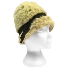 1960s Miss Dior Green Angora Hat 1