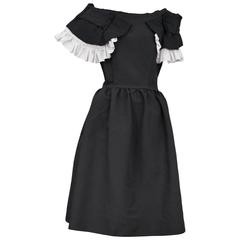 CDG Black & White Ruffle Sleeve Dress 2012