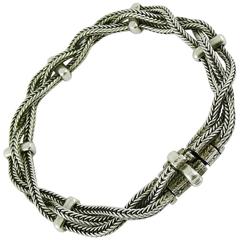 Hermes Vintage Rare Sterling Silver Bracelet 12