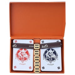 Vintage Exeptional Hermès Set of 2 Card Games from the Lydia Moonta Liner Casino  1974