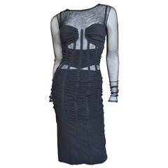 Dolce & Gabbana Corset Mesh Cutout Dress 7