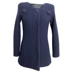 Chanel Blaue Jacke aus Wolle 