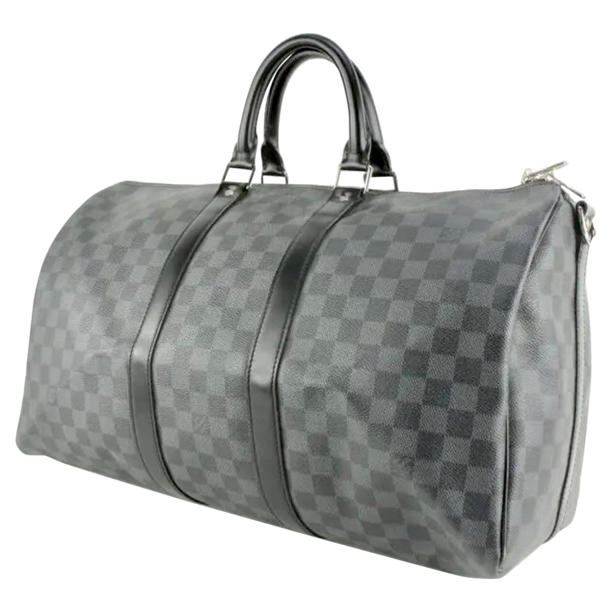 Louis Vuitton Boston Bag Keepall Bandouliere 55 Damier Graphite MB 2150 France