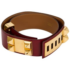 Hermès Collier de Chien Rouge H 70cm Belt