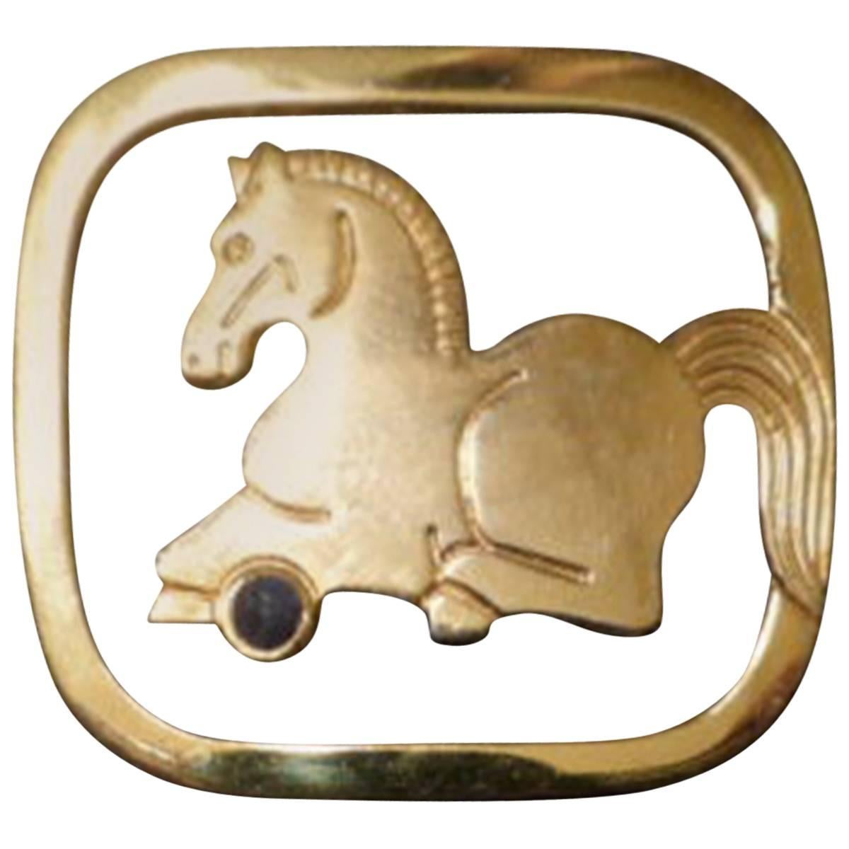 Judith Leiber Golden Resting Horse Bookmark 