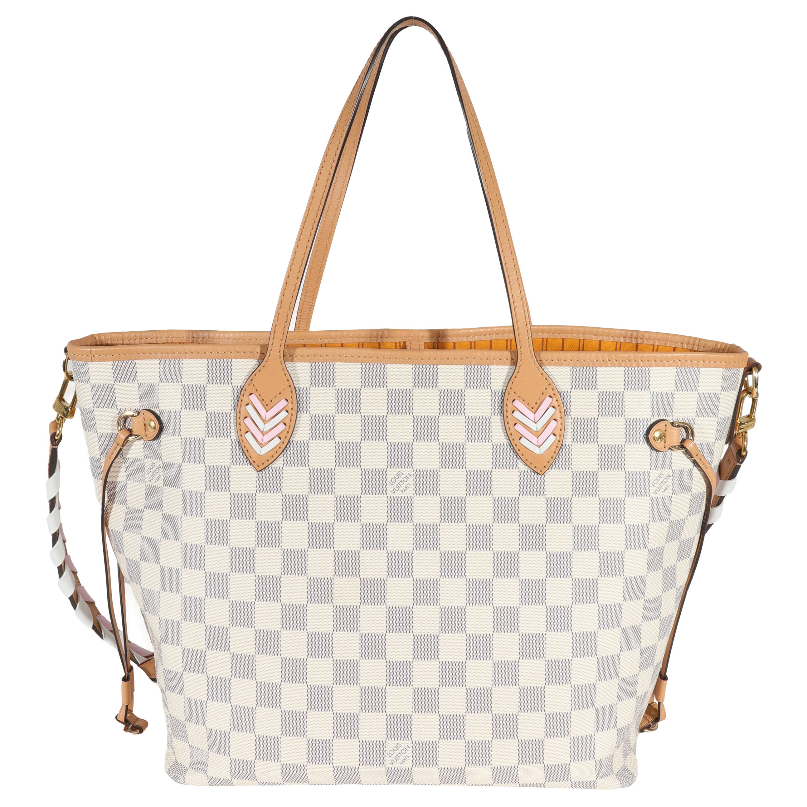 Louis Vuitton Damier Azur Canvas Braided Neverfull MM For Sale at