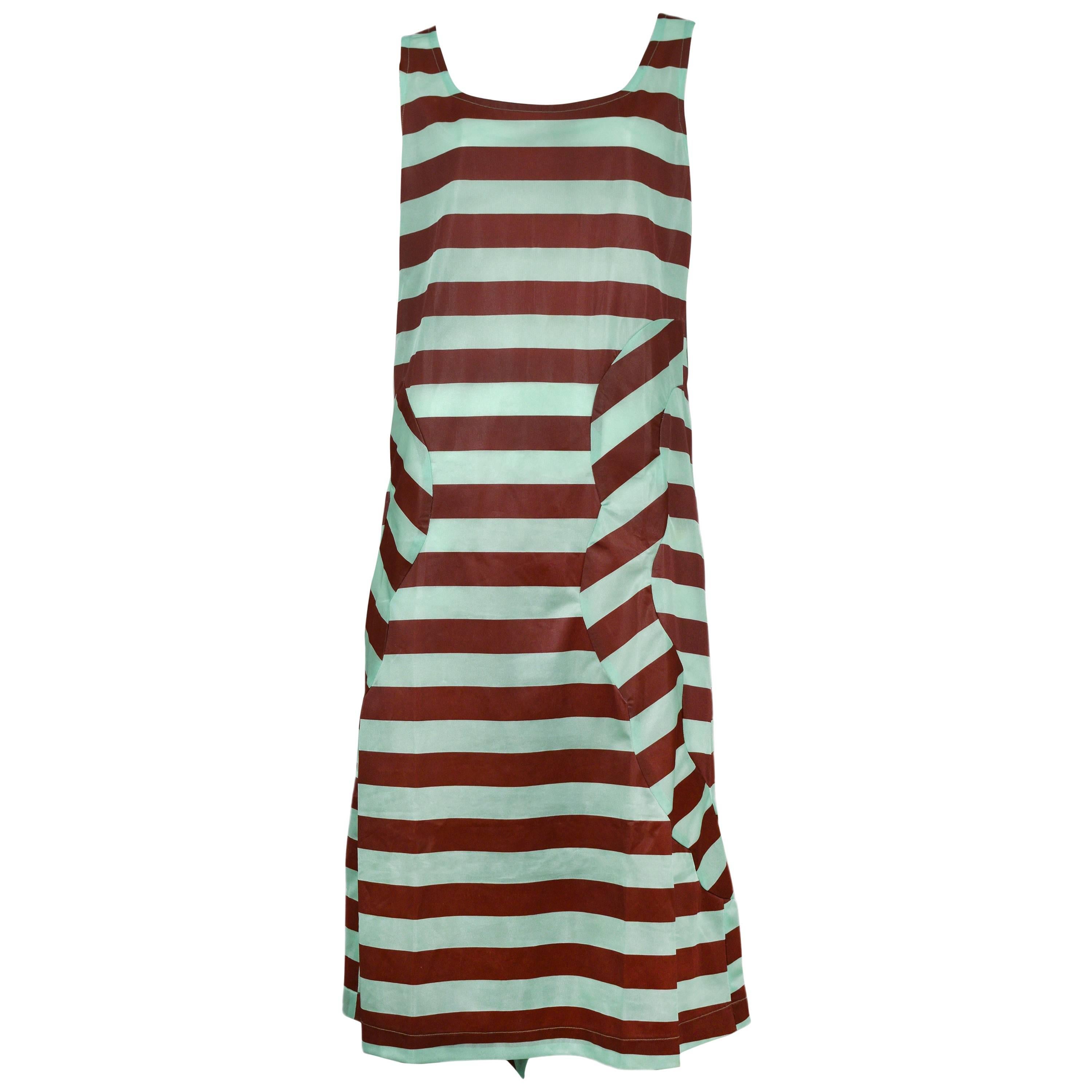 CDG Mint & Rust Stripe Dress 1996