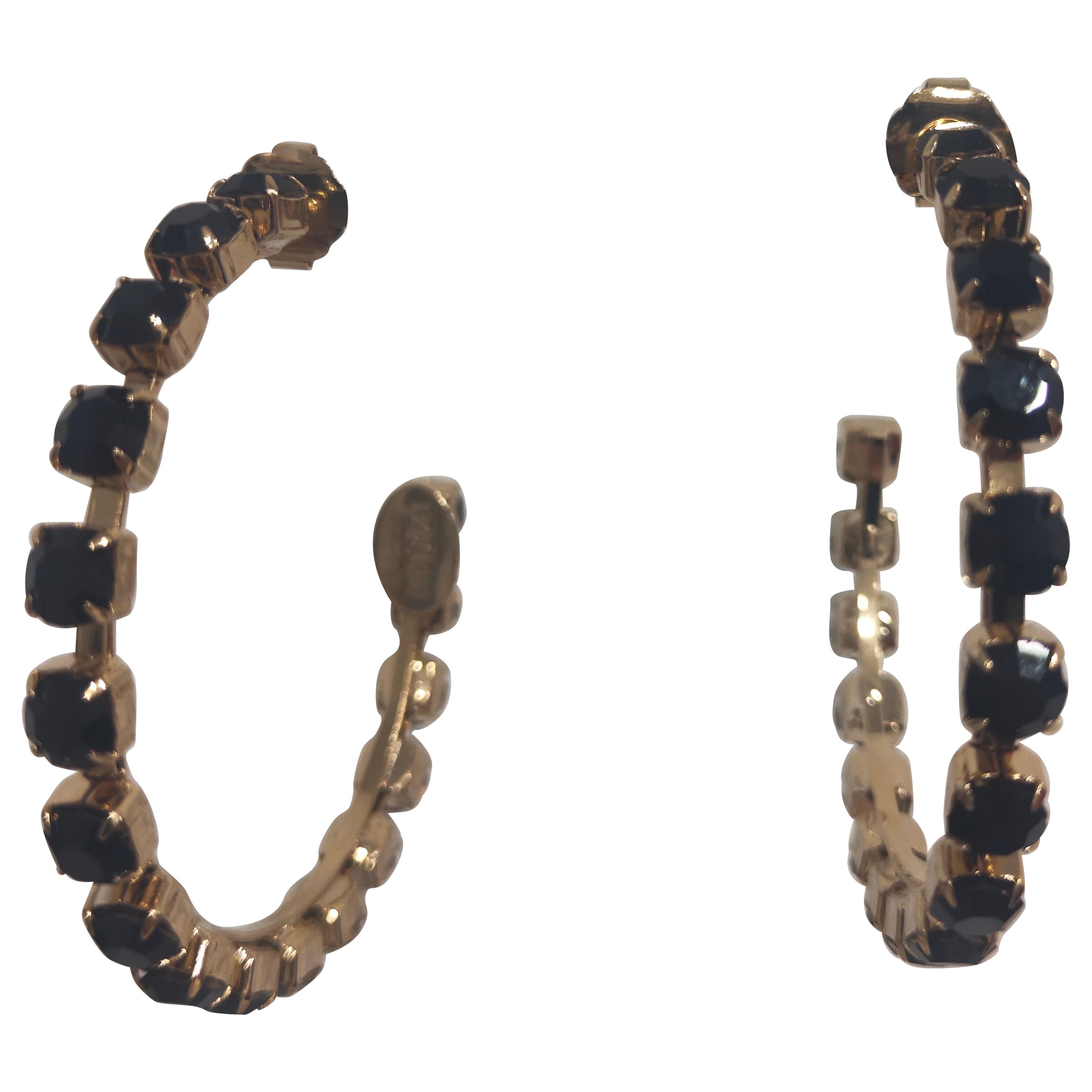 18Kt Gold Plated Contemporary Fancy Half Hoop Earring main image 0