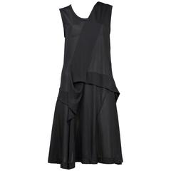 Vintage Junya Black Sheer Draped Dress 1996