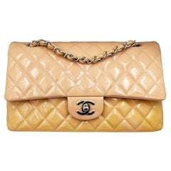 Used Chanel Classic Peach Pink Timeless Double Flap Caviar 10" Shoulder Bag 