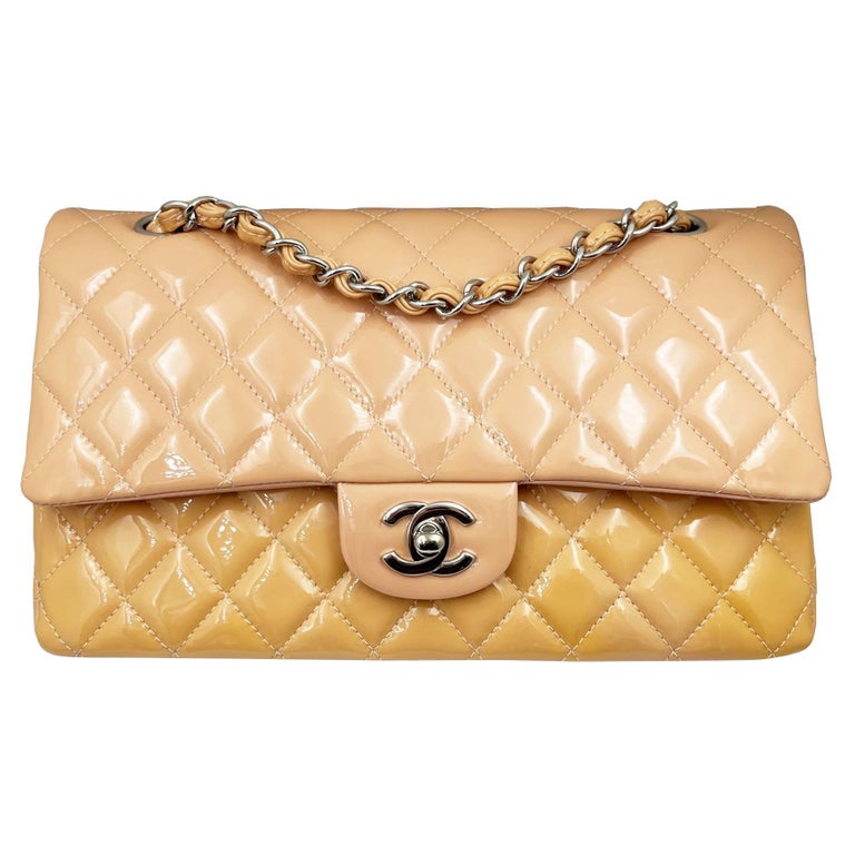 Chanel Classic Peach Pink Timeless Double Flap Caviar 10 Shoulder