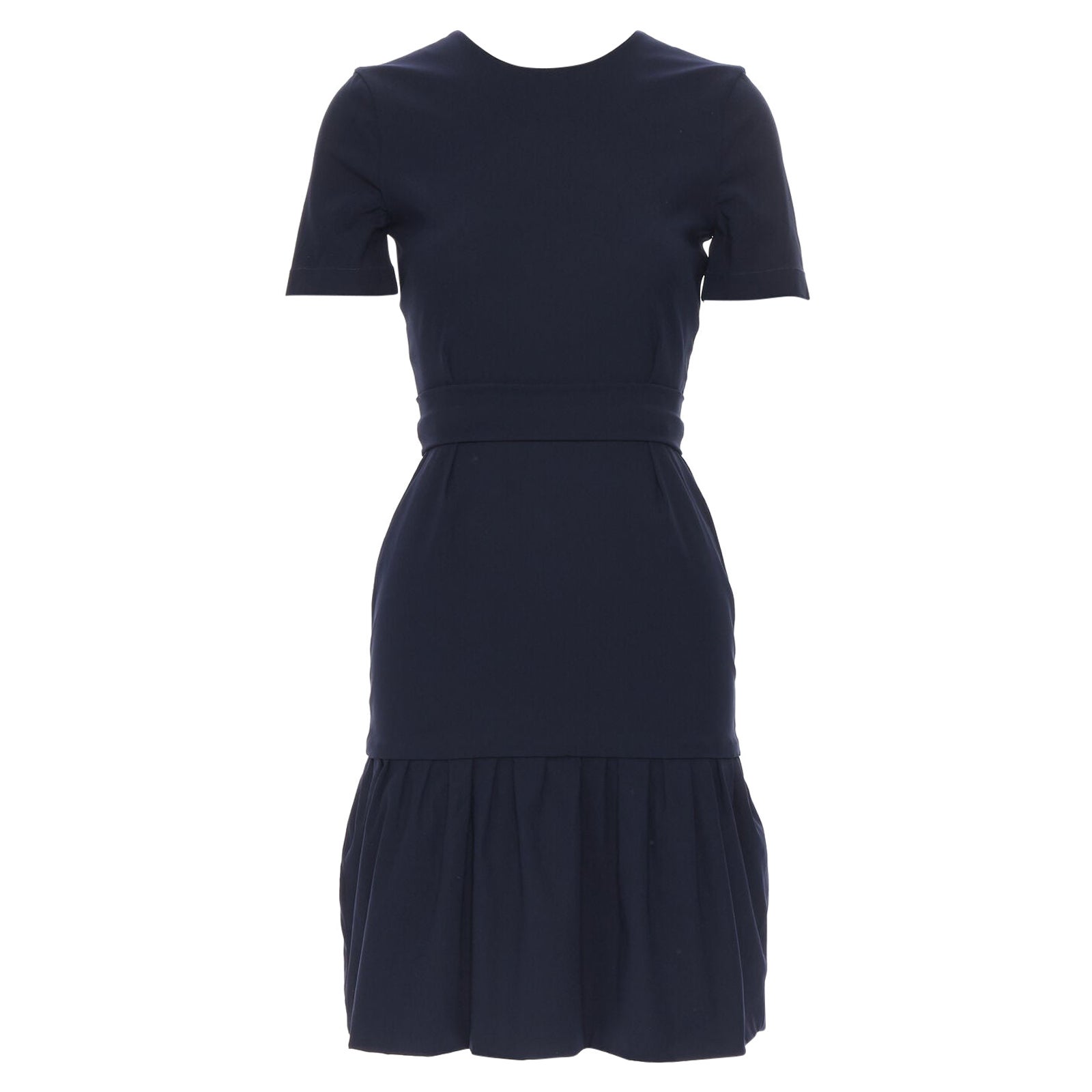 PREEN THORNTON BREGAZZI navy blue green colorblocked back cocktail dress XS For Sale