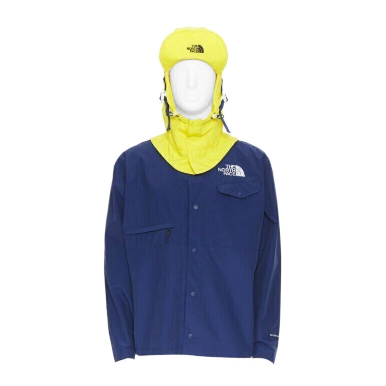 THE NORTH FACE Schwarze Serie KAZUKI KURAISHI KK Charlie Duty Jacke mit Flagge in Blau XL