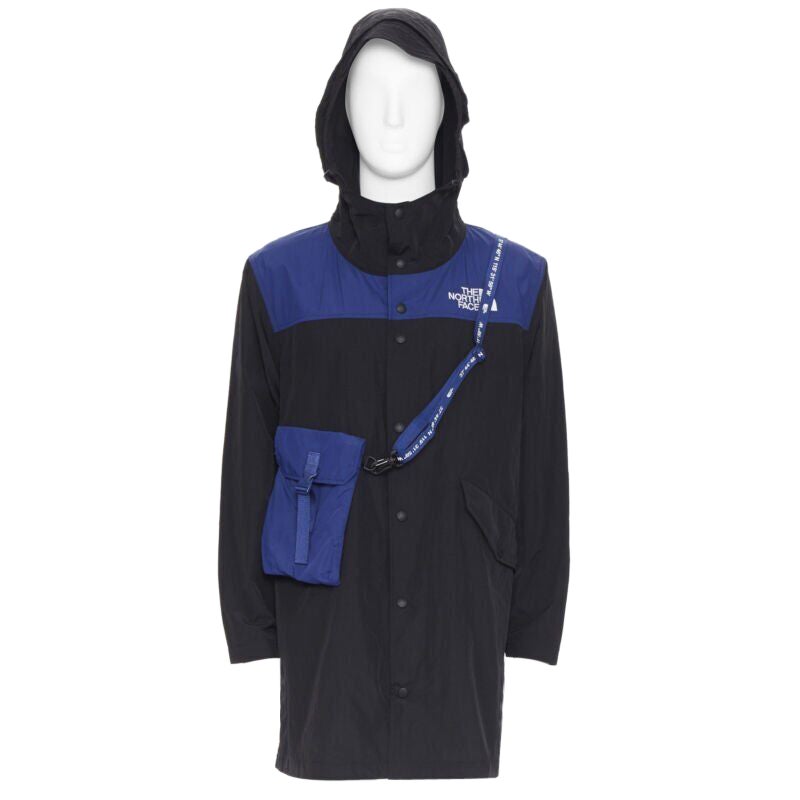 new THE NORTH FACE KAZUKI KARAISHI Black Flag Blue Bravo 2 long raincoat L / XL For Sale