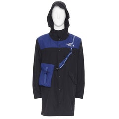 new THE NORTH FACE KAZUKI KARAISHI Black Flag Blue Bravo 2 long raincoat L / XL