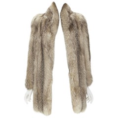 Vintage CORNELIUS brown fur shawl collar long sleeve hook eye fur jacket