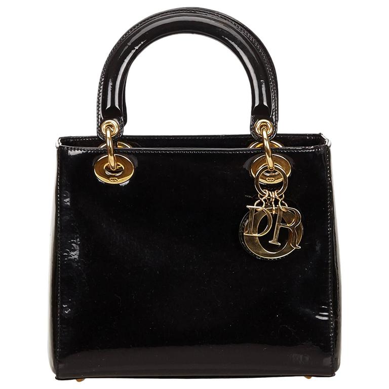Christian Dior Black Lady Dior Handbag For Sale at 1stdibs